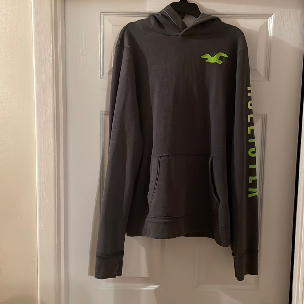 Men's Gray Hollister Hoodie Med